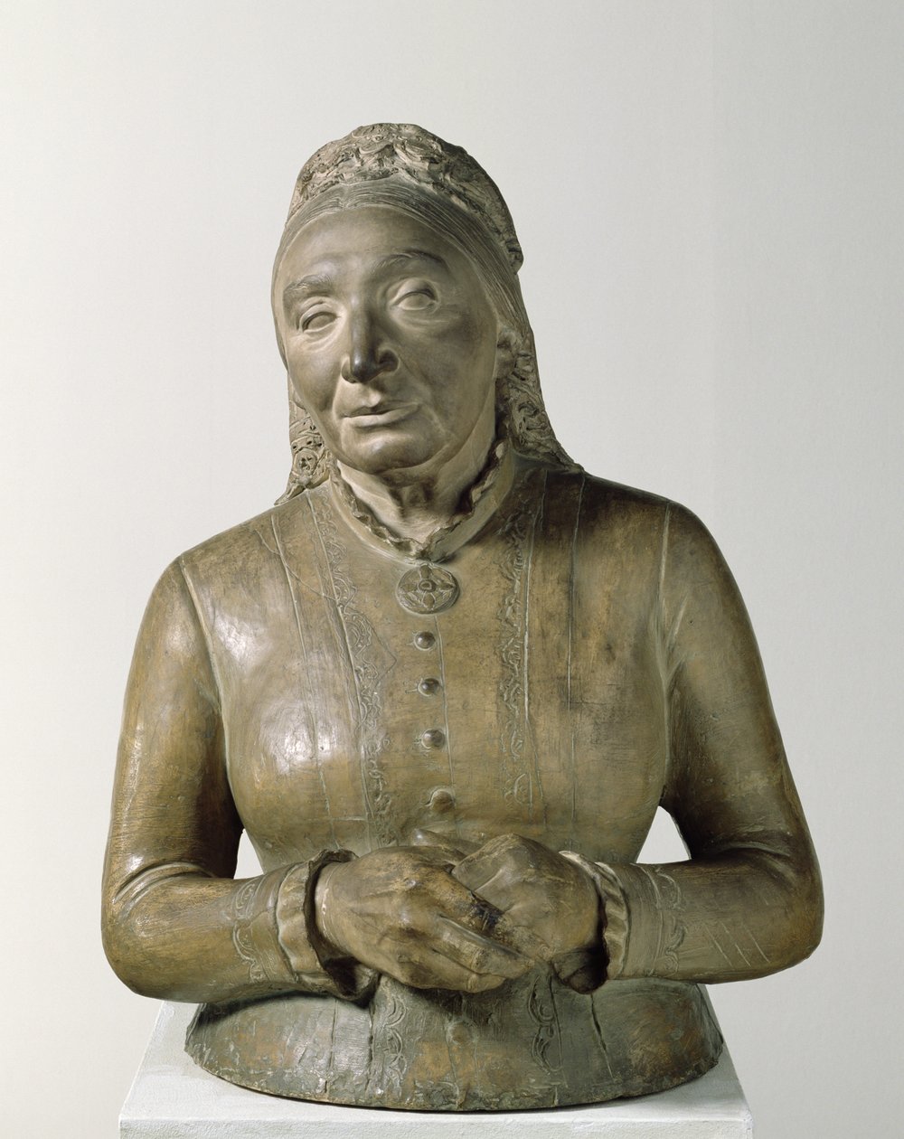 Portrett av Marie Fielder (1819-1901), 1882 (terrakotta) av Adolf von Hildebrand