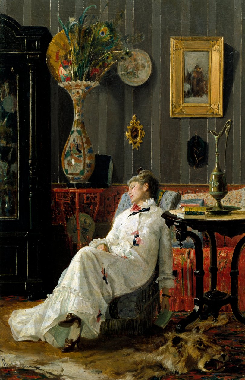 Luren. Maleri av Adolfo Belimbau (1845-1938) av Adolfo Belimbau