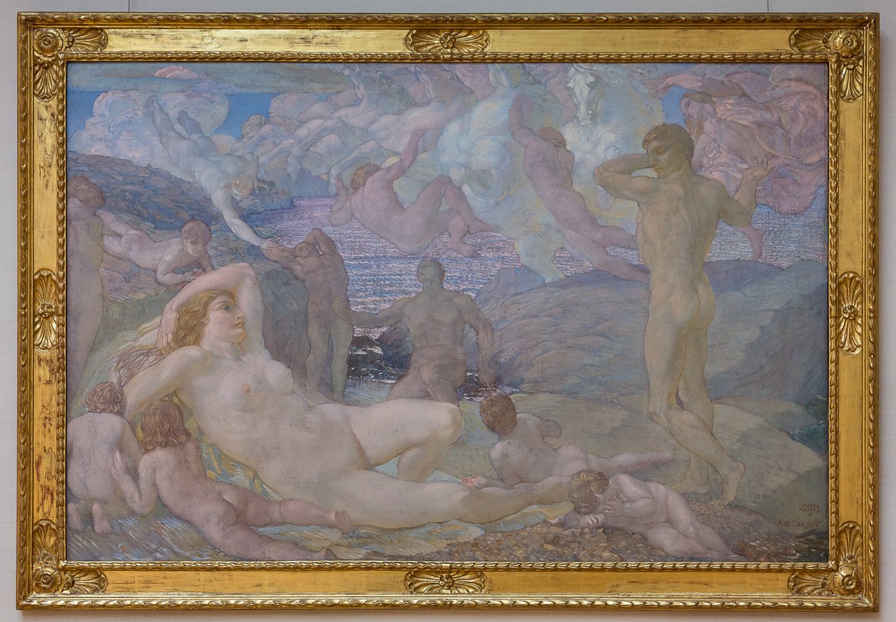 Mater Matuta eller Dawn (olje på lerret) av Adolfo de Carolis