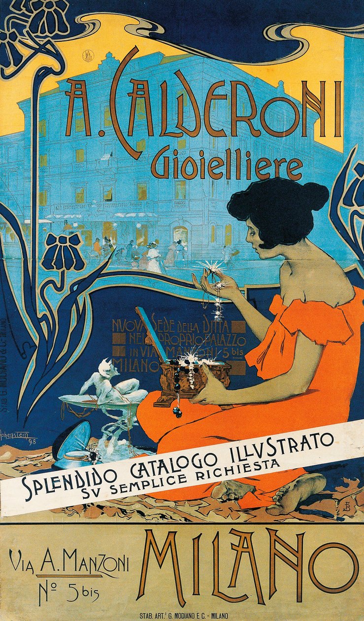 Til Calderoni Jeweller, Milano av Adolfo Hohenstein