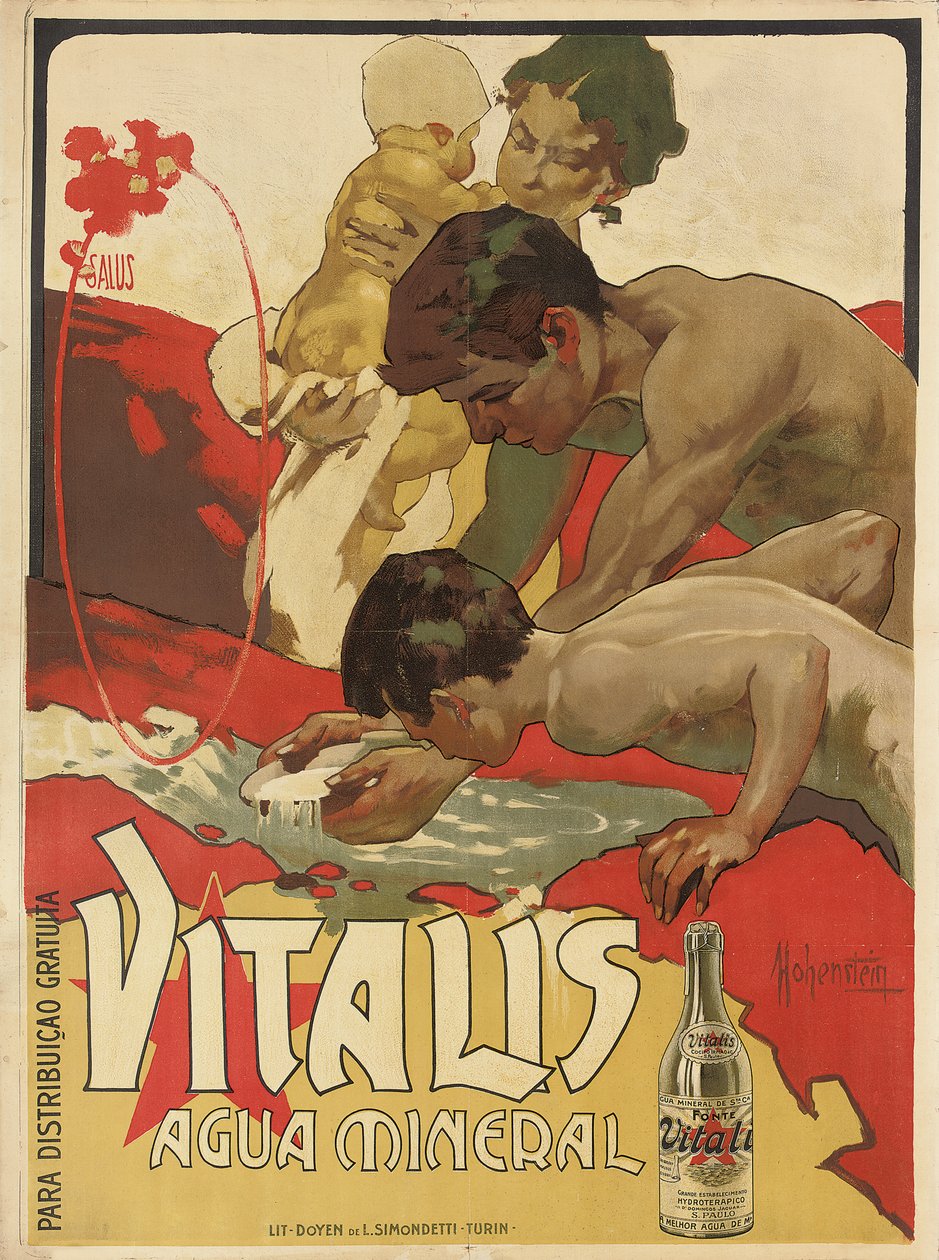 Reklameplakat for mineralvannet "Vitalis", 1895 av Adolfo Hohenstein