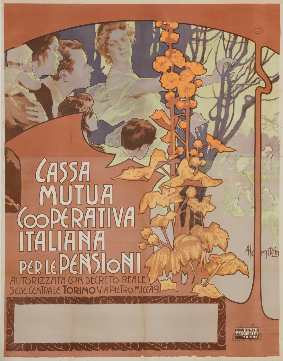 Landssamvirkende gjensidig pensjonskasse, 1898. av Adolfo Hohenstein