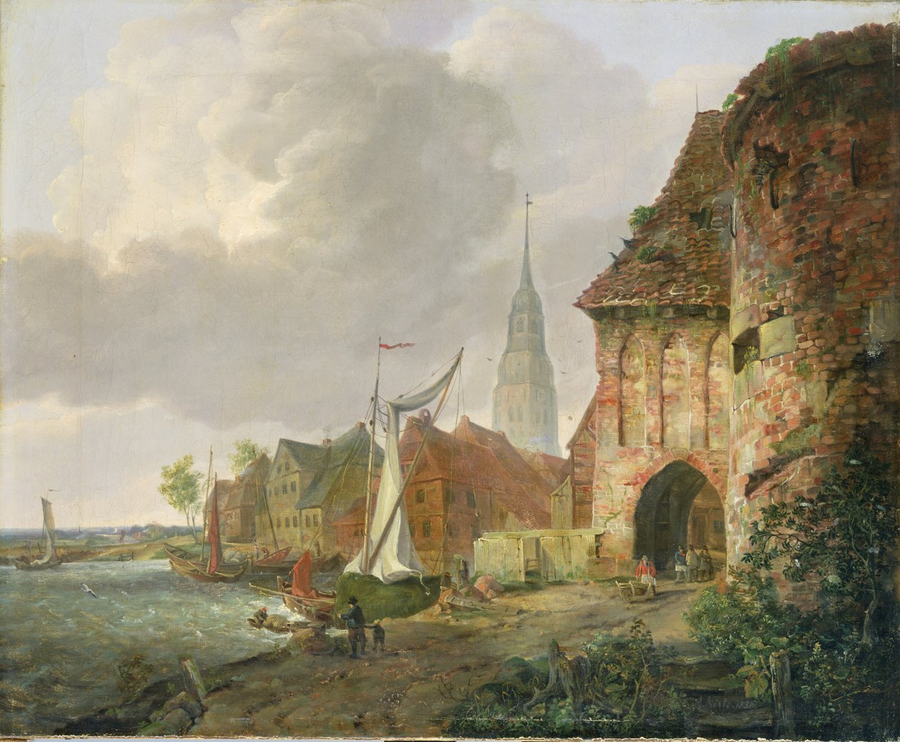 Marsporten i Buxtehude, 1830 av Adolph Kiste