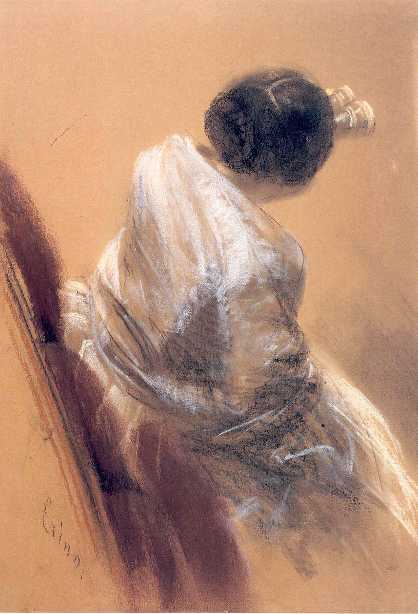 Dame med operaglass av Adolph Menzel