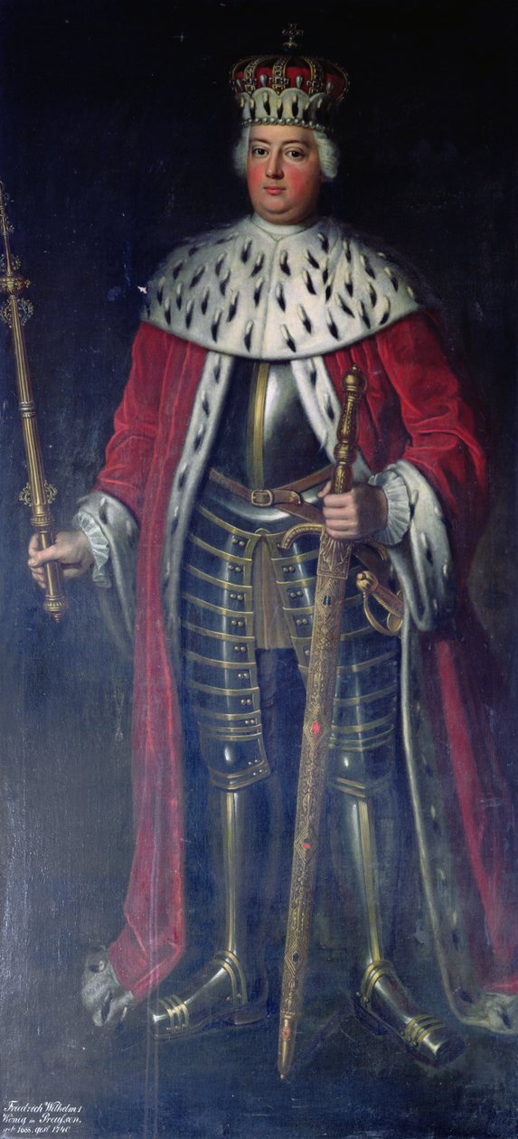Frederick William I, konge av Preussen i hans regalier, av Adolph Menzel