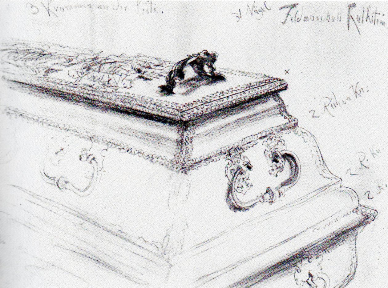 Feltmarskalk von Kalcksteins kiste av Adolph Menzel