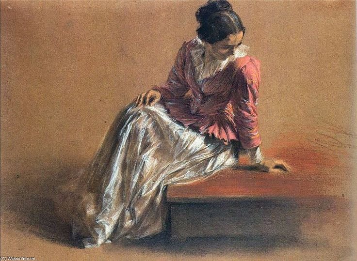 Sittende kvinne av Adolph Menzel