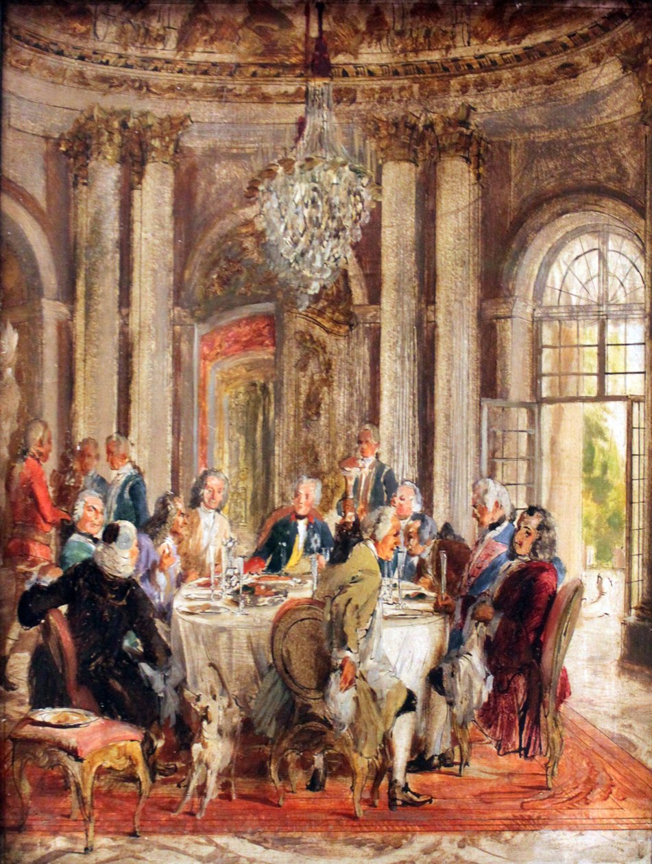 Rundt bord Friedrichs II av Adolph Menzel