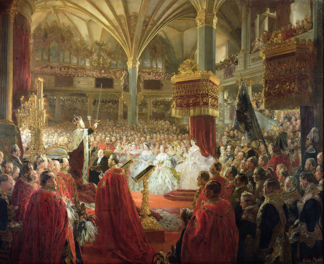Kroningen av kong Vilhelm I i Koenigsberg i 1861, ca. 186165 av Adolph Menzel