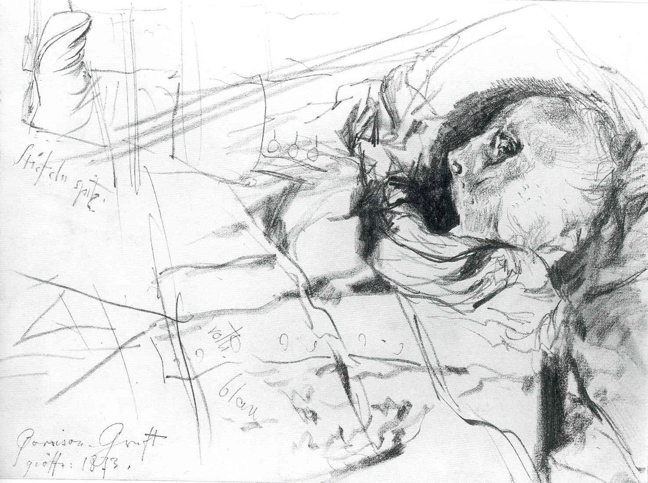 Skalle og støvler av Adolph Menzel