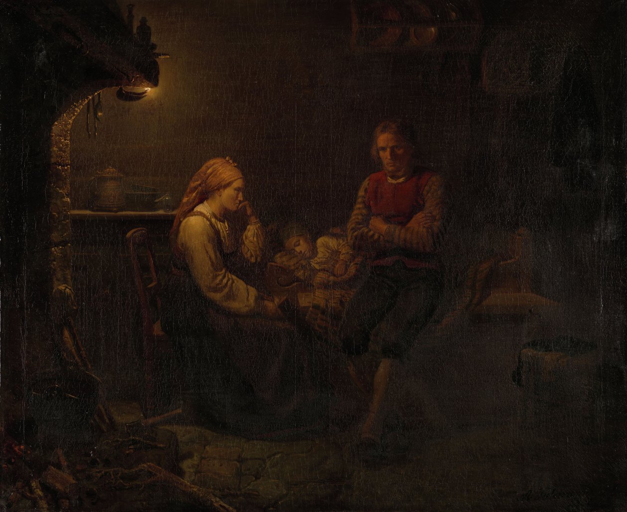 det syke barnet av Adolph Tidemand