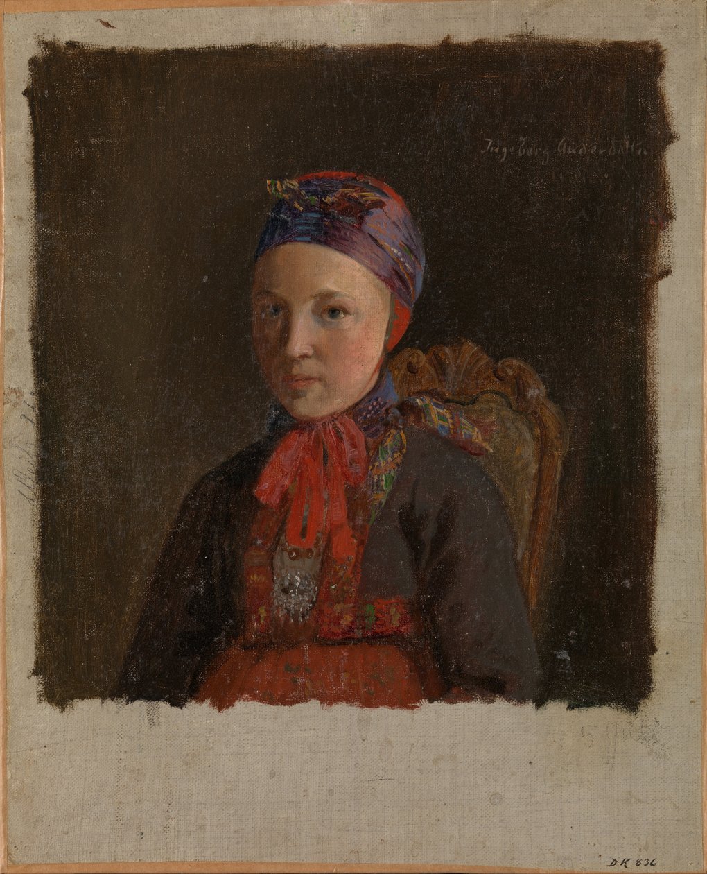 Portrett av Ingeborg Anderdatter Gulsvig av Adolph Tidemand