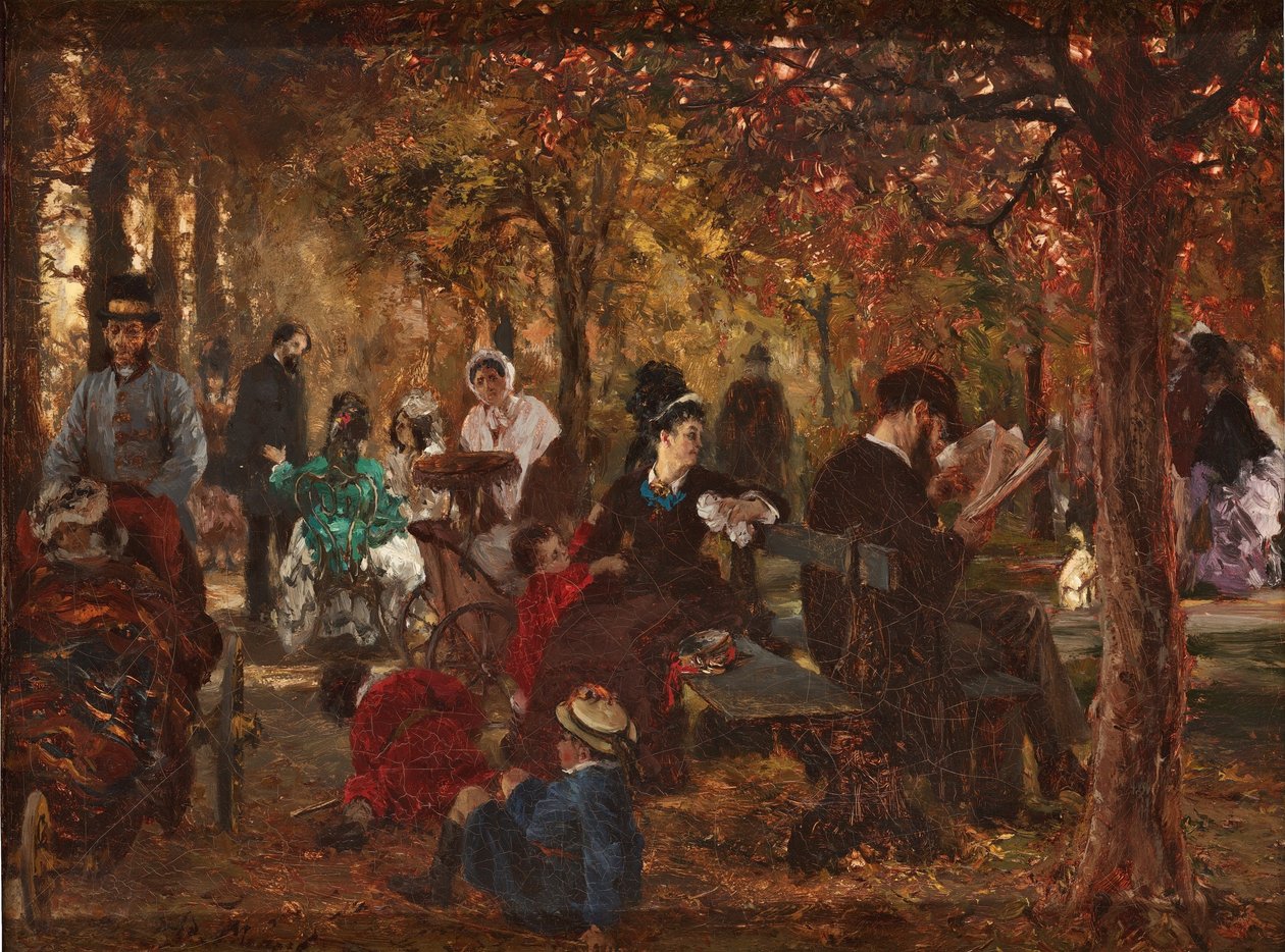 I Luxembourg -hagen av Adolph Menzel