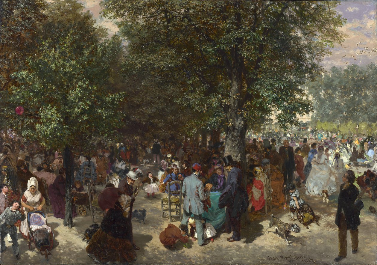 Ettermiddag i Tuileriene av Adolph Menzel