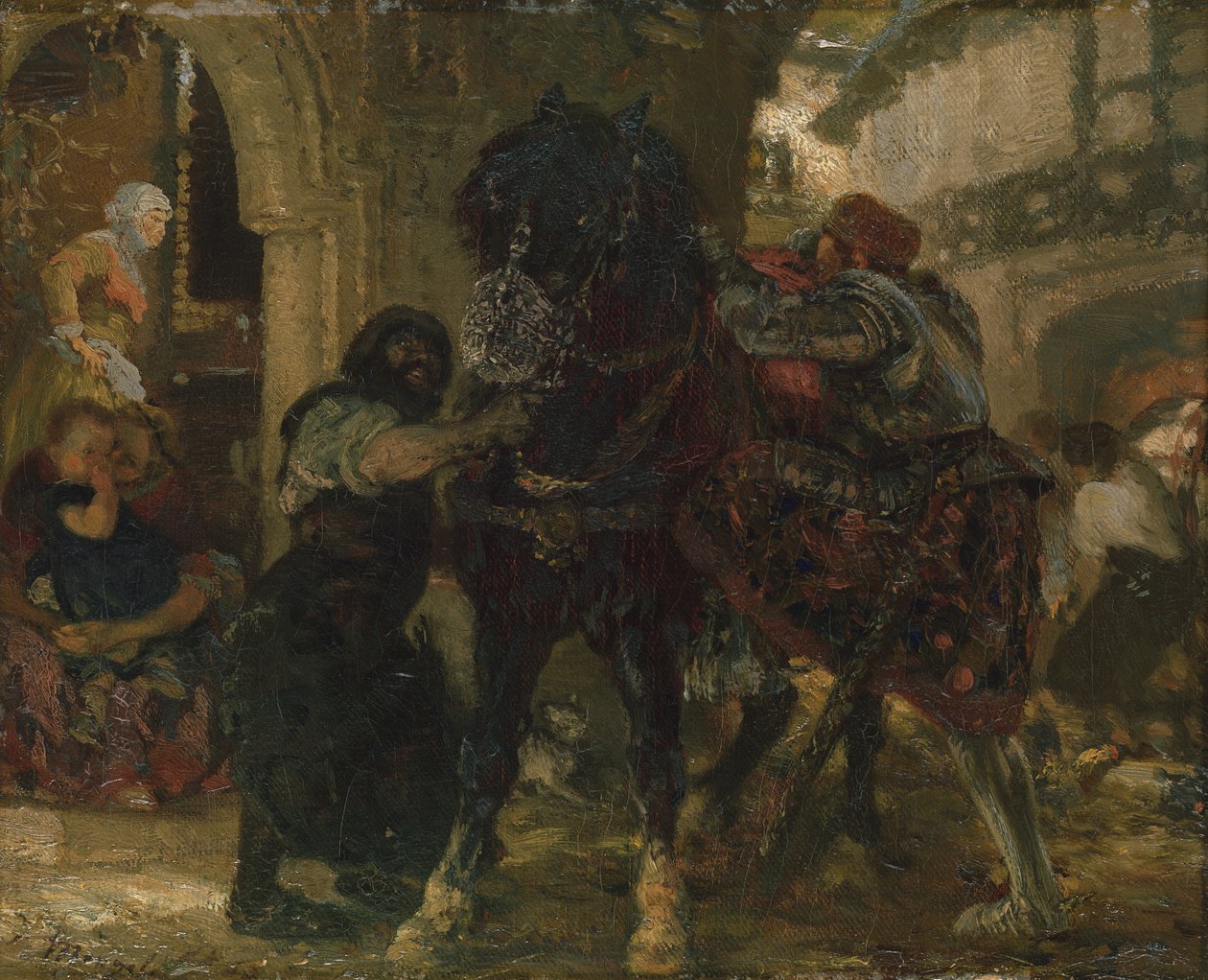 Ridderen i smeden, 1865 av Adolph Menzel