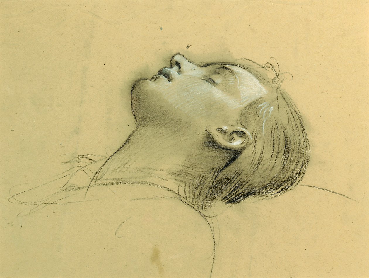 Studie av lederen av St Cecilia, muligens for "Ahasver" av Adolf Hiremy Hirschl
