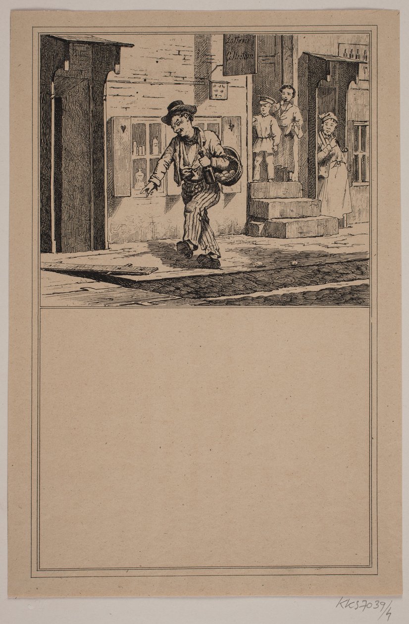 De druknede. Nei. 3. i Chr. Winther og M. Rørbye, "25 bilder for små barn" av Johan Adolph Kittendorff