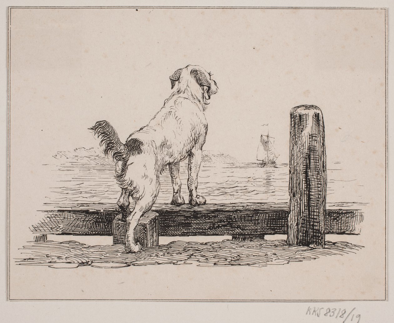 Hunden på stranden av Johan Adolph Kittendorff