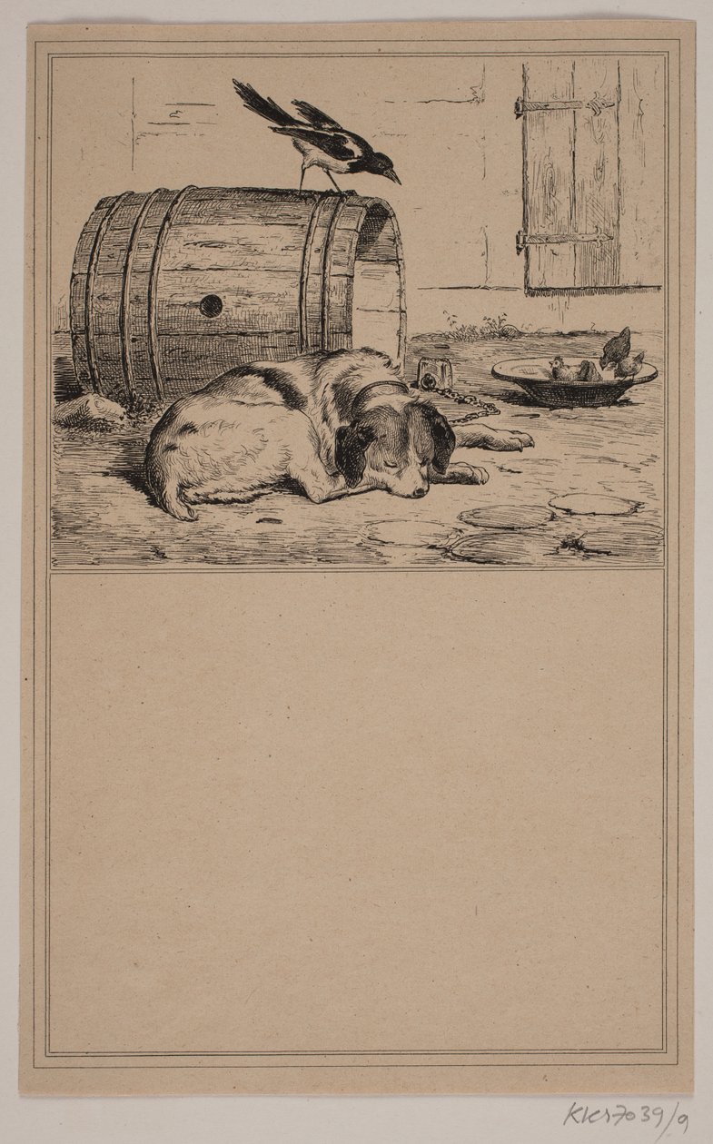 Hundens trau. Nei. 8 i Chr. Winther og M. Rørbye, "25 bilder for små barn" av Johan Adolph Kittendorff