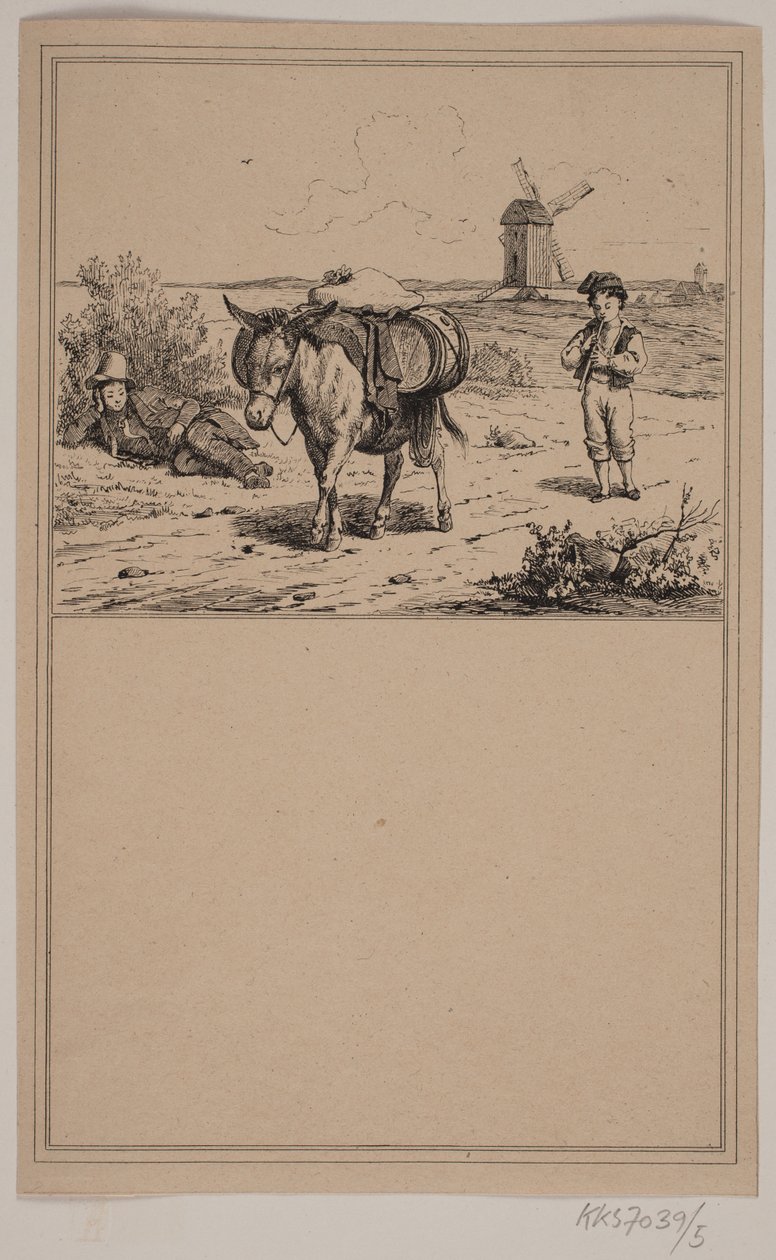 Eselet. Nei. 4 i Chr. Winther og M. Rørbye, "25 bilder for små barn" av Johan Adolph Kittendorff