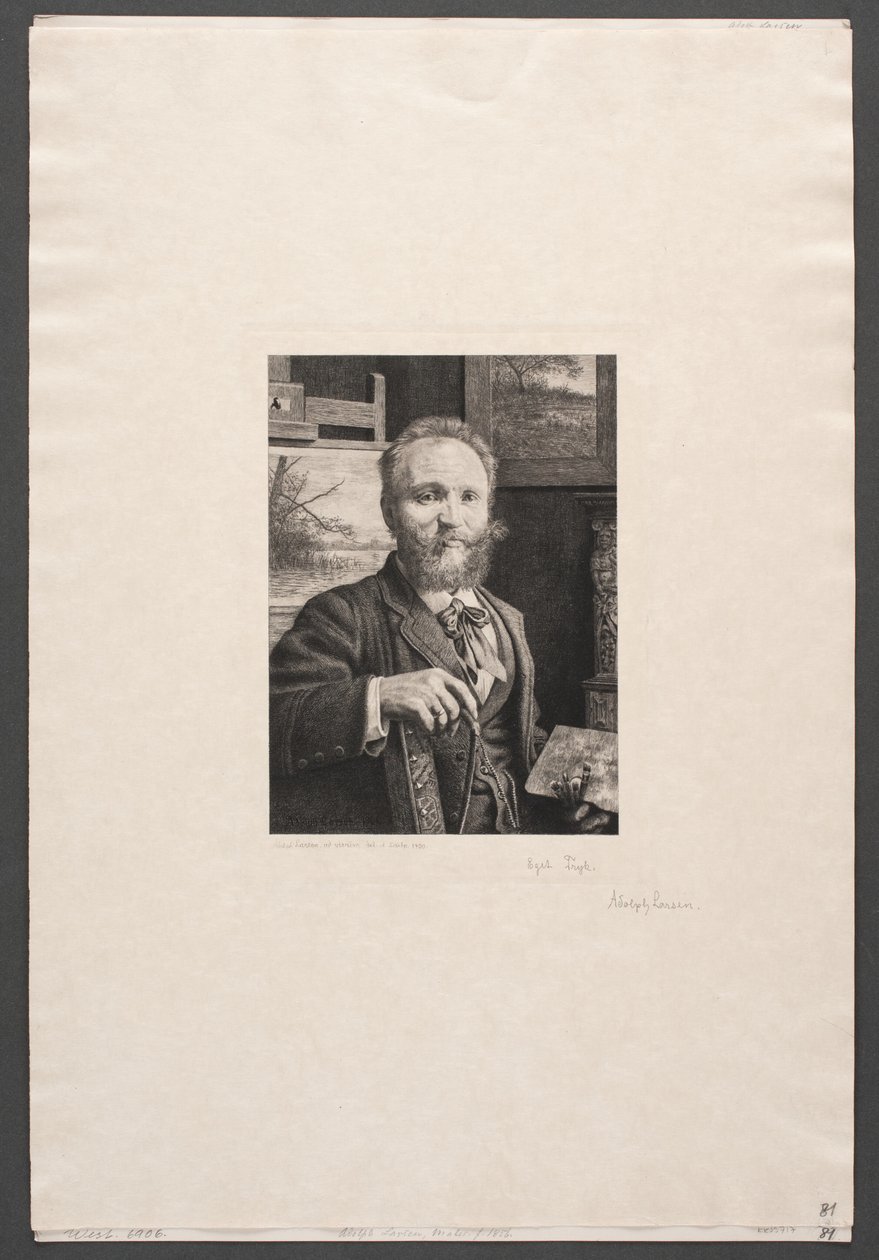 Selvportrett av Adolph Larsen