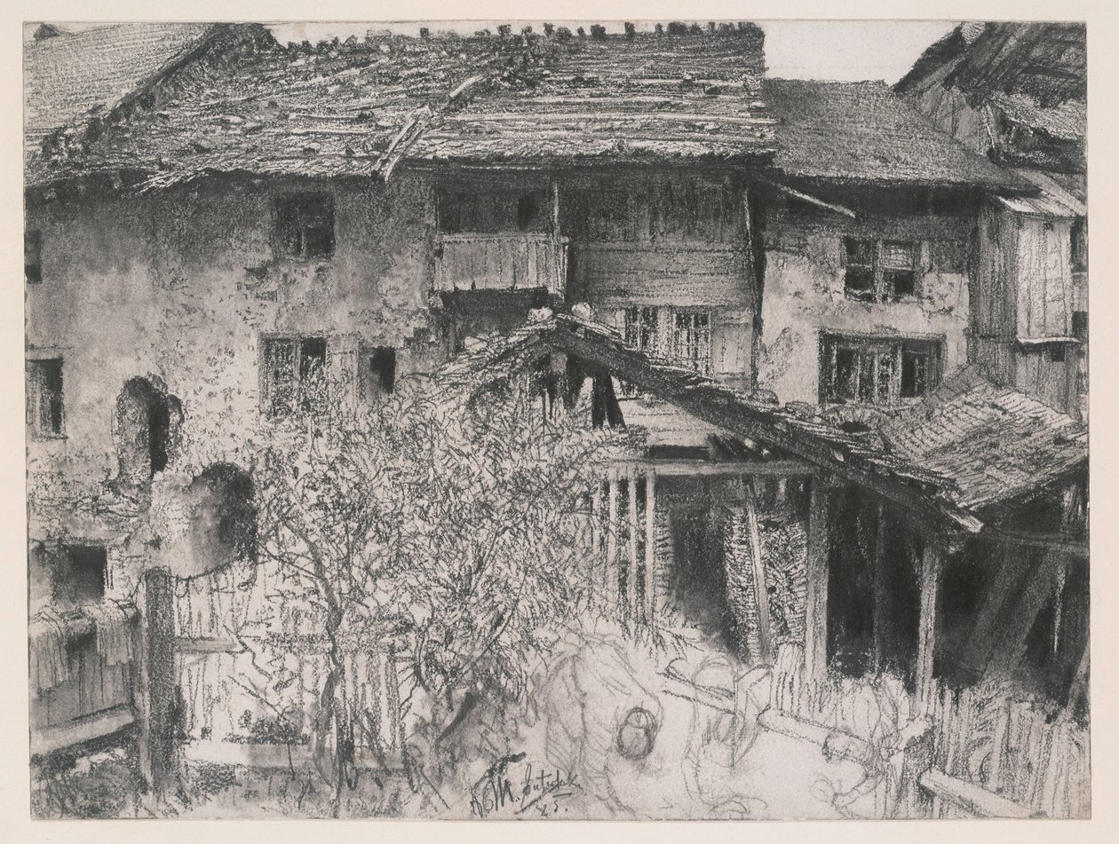 Gamle hus i Interlaken av Adolph Menzel