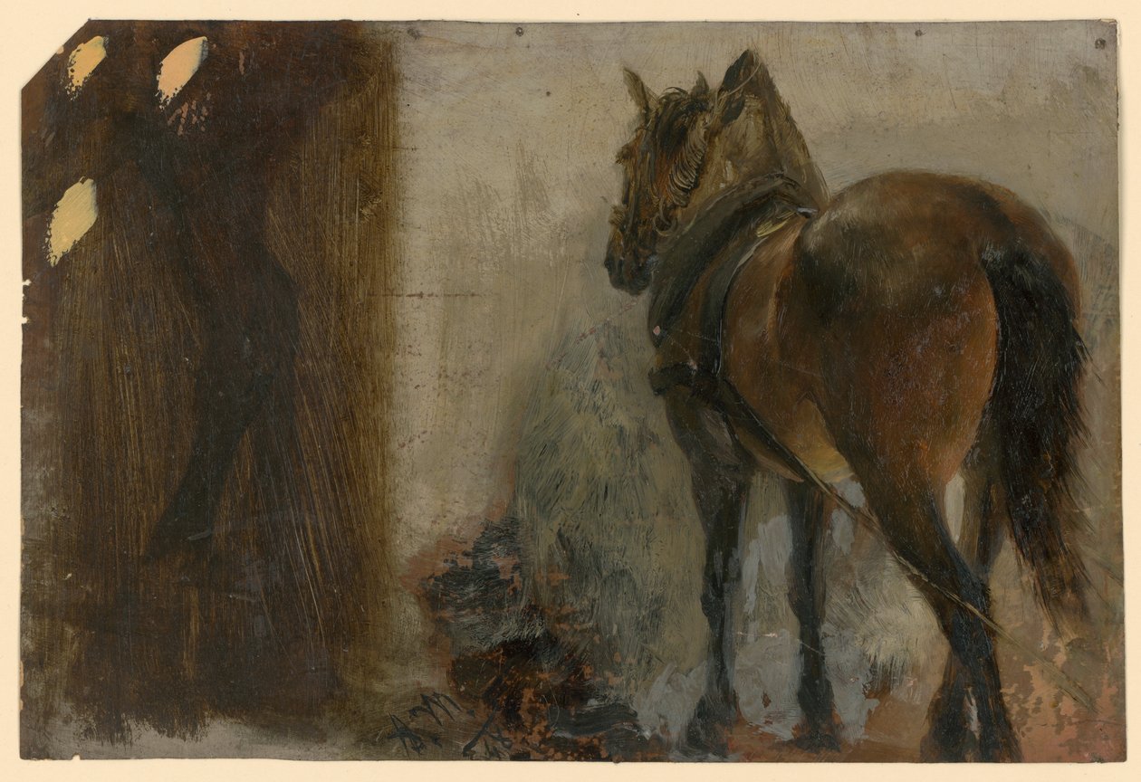 Forspent hest av Adolph Menzel