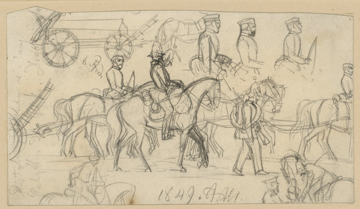 Studier i artilleri og kavaleri av Adolph Menzel