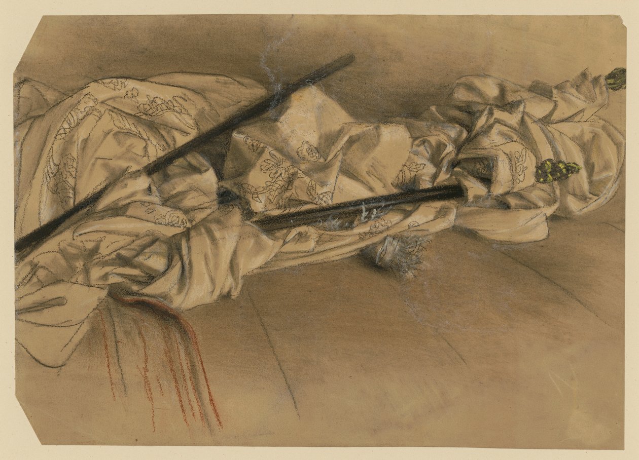 Sammenrullet baldakin med bærestenger av Adolph Menzel