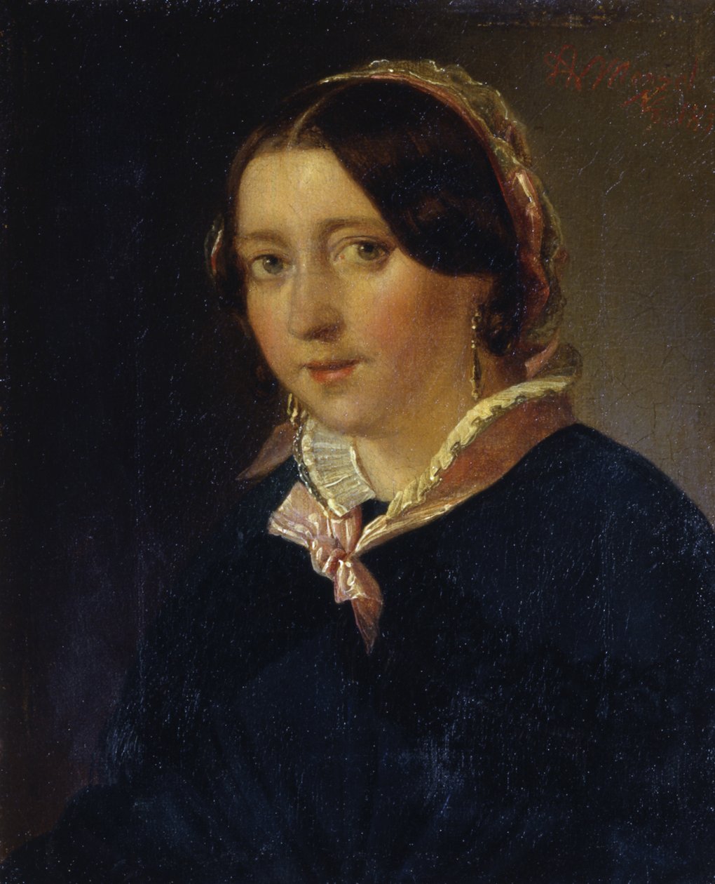 Portrett av en ung jente av Adolph Menzel