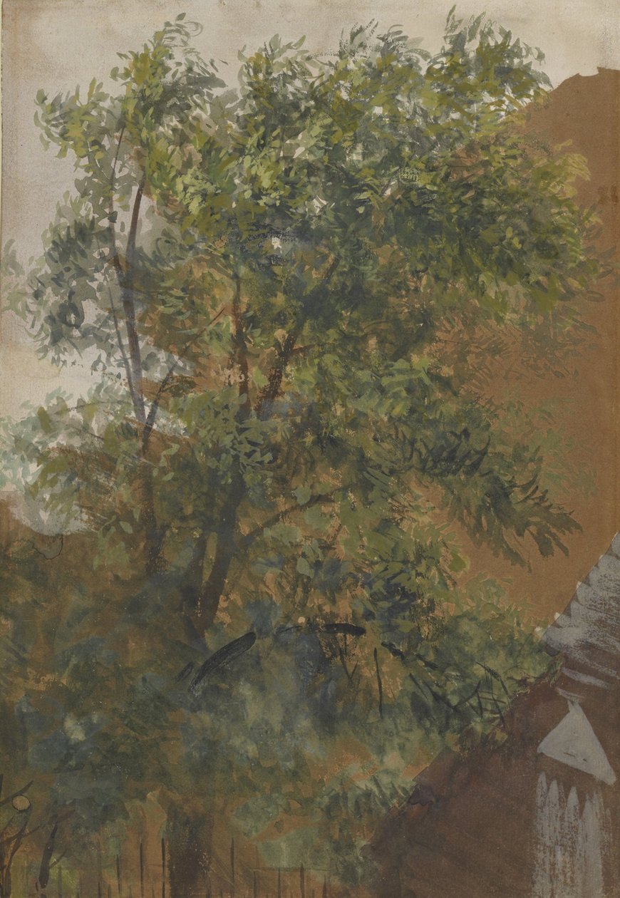 Utsikt fra gårdsplassvinduet til studioet hans på Marienstrasse 22 av Adolph Menzel