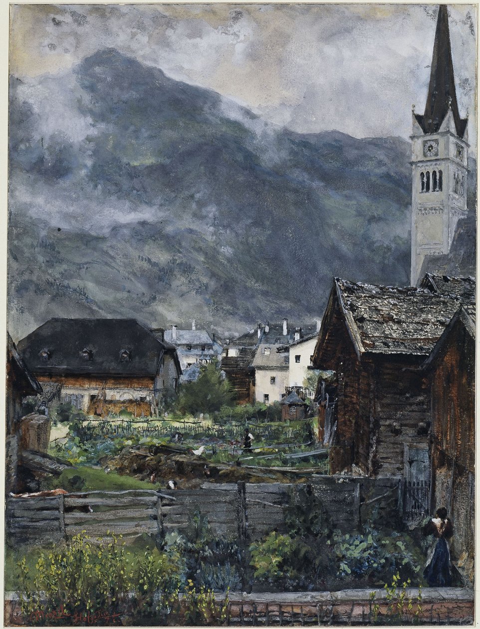 Utsikt fra Villa Herrmann over Hofgastein-dalen av Adolph Menzel
