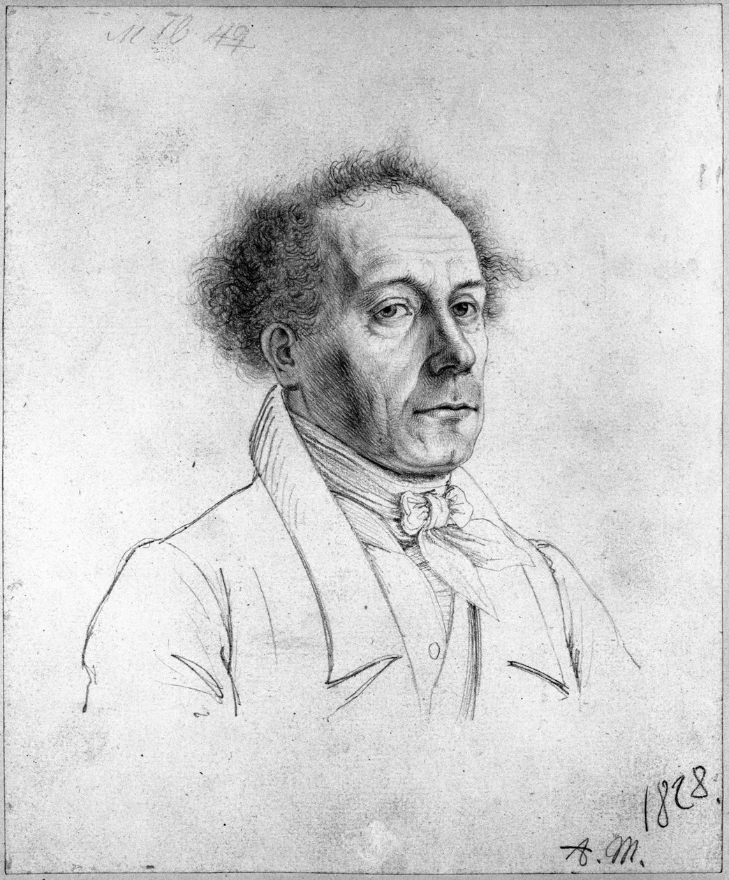 Brystbilde av en middelaldrende mann av Adolph Menzel