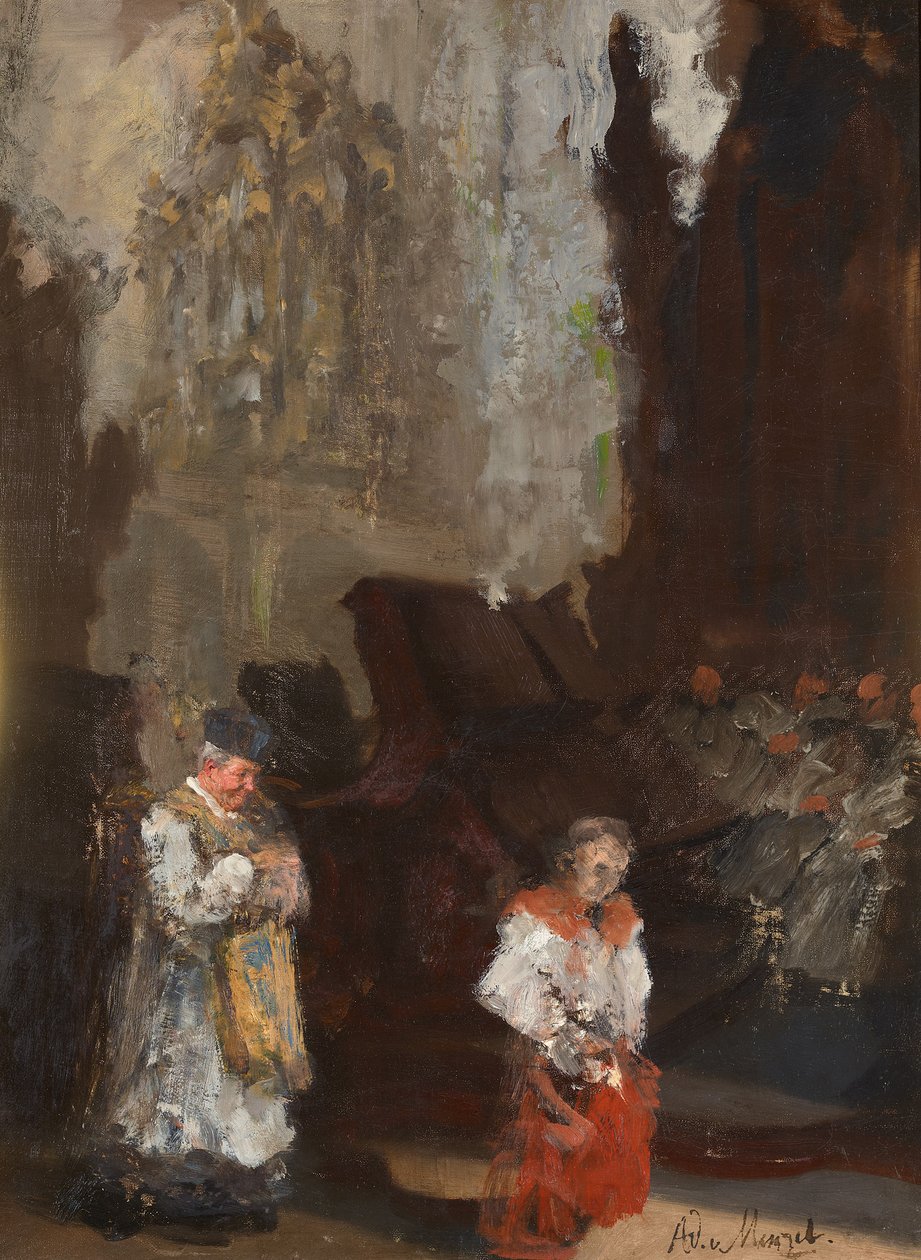 Korstoler i Mainz domkirke. Ufullført av Adolph Menzel
