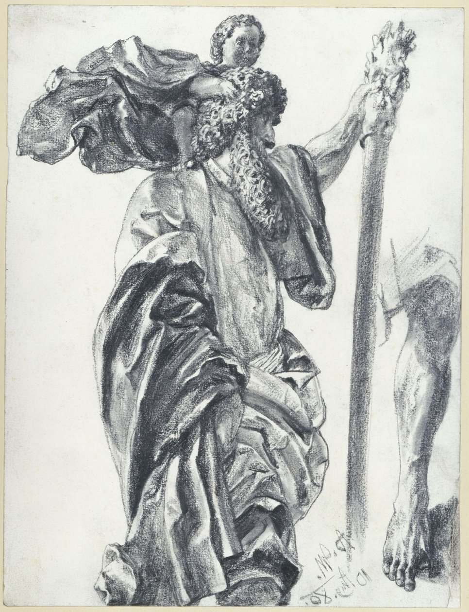 Christophorus, apostelmesteren fra Freiberg, i Dresden av Adolph Menzel