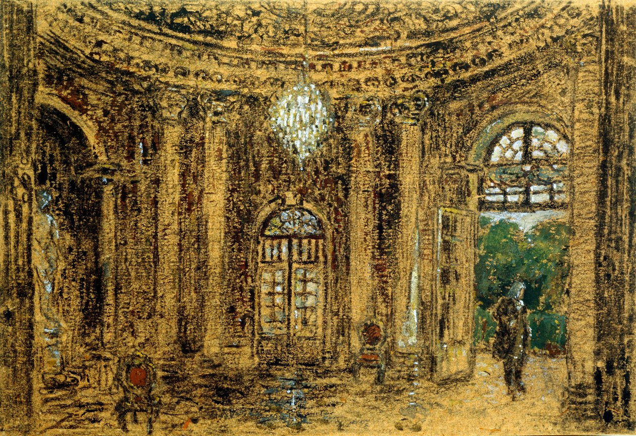 Konsert i Sanssouci, Studie, 1850-tallet av Adolph Menzel