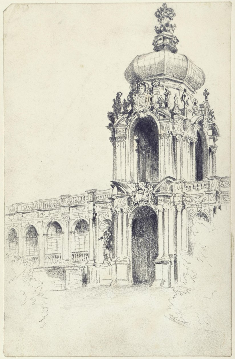 Kronporten til Zwinger i Dresden av Adolph Menzel