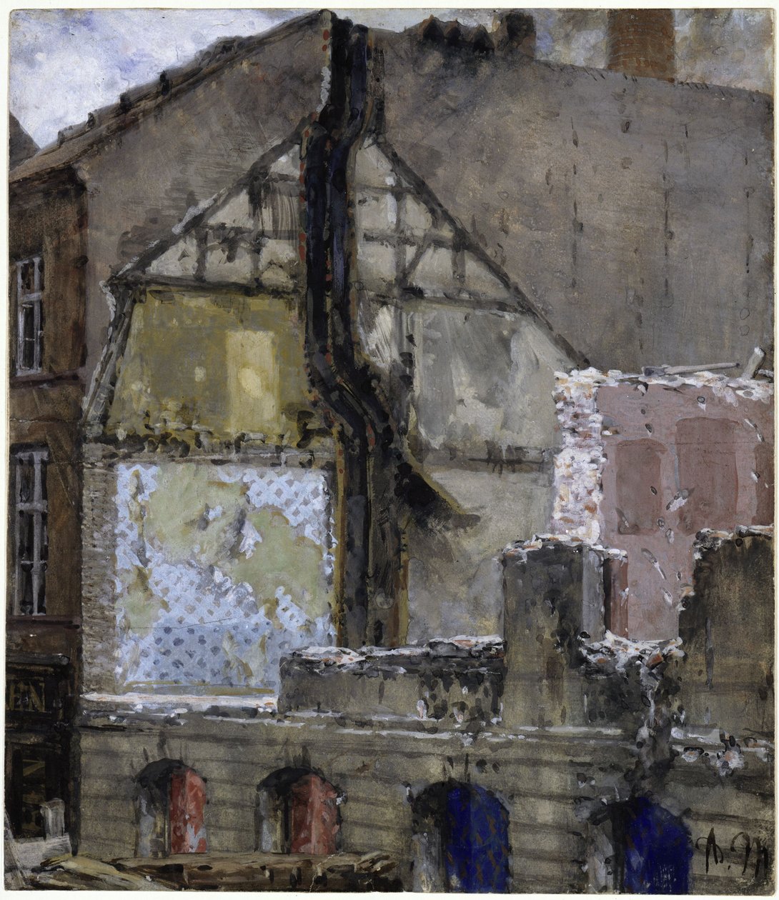 Det revne huset, fra «Barnealbum» av Adolph Menzel