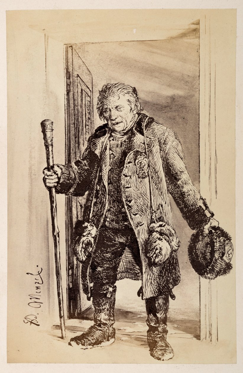 Rettsbetjenten, til Heinrich von Kleists «Den knuste krukken» av Adolph Menzel