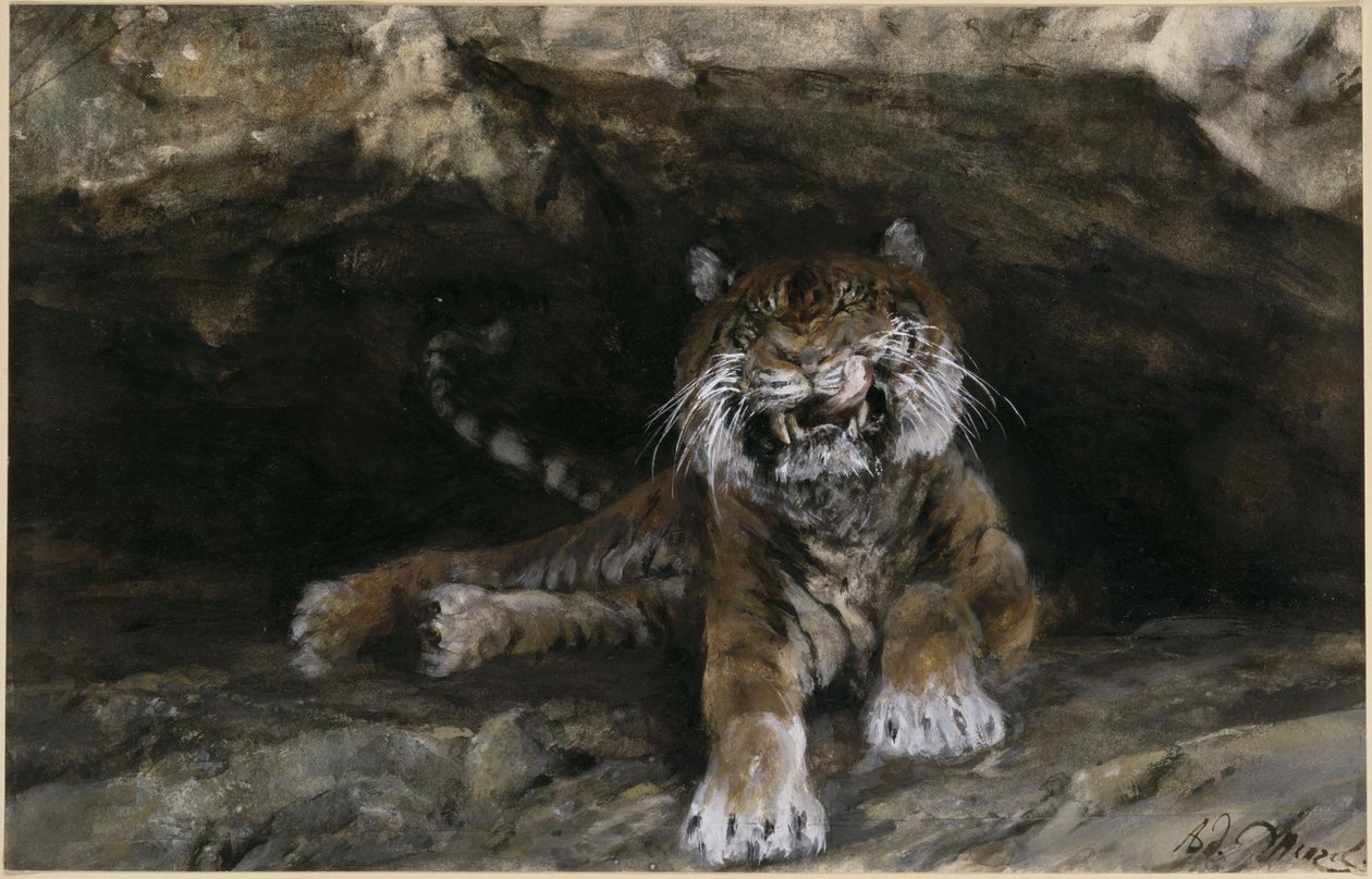 Tigeren. Fra «Barnealbumet» av Adolph Menzel