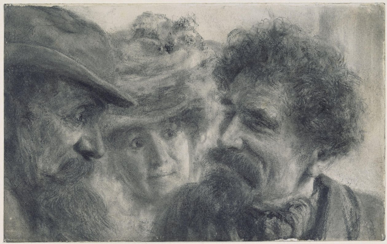 Tre hoder av Adolph Menzel