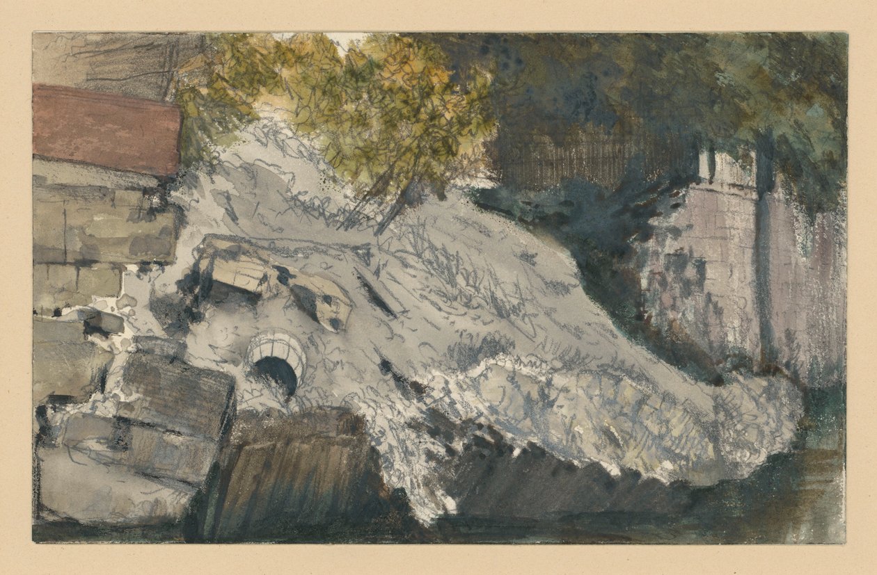 Sammenrast skråning ved et vassdrag av Adolph Menzel