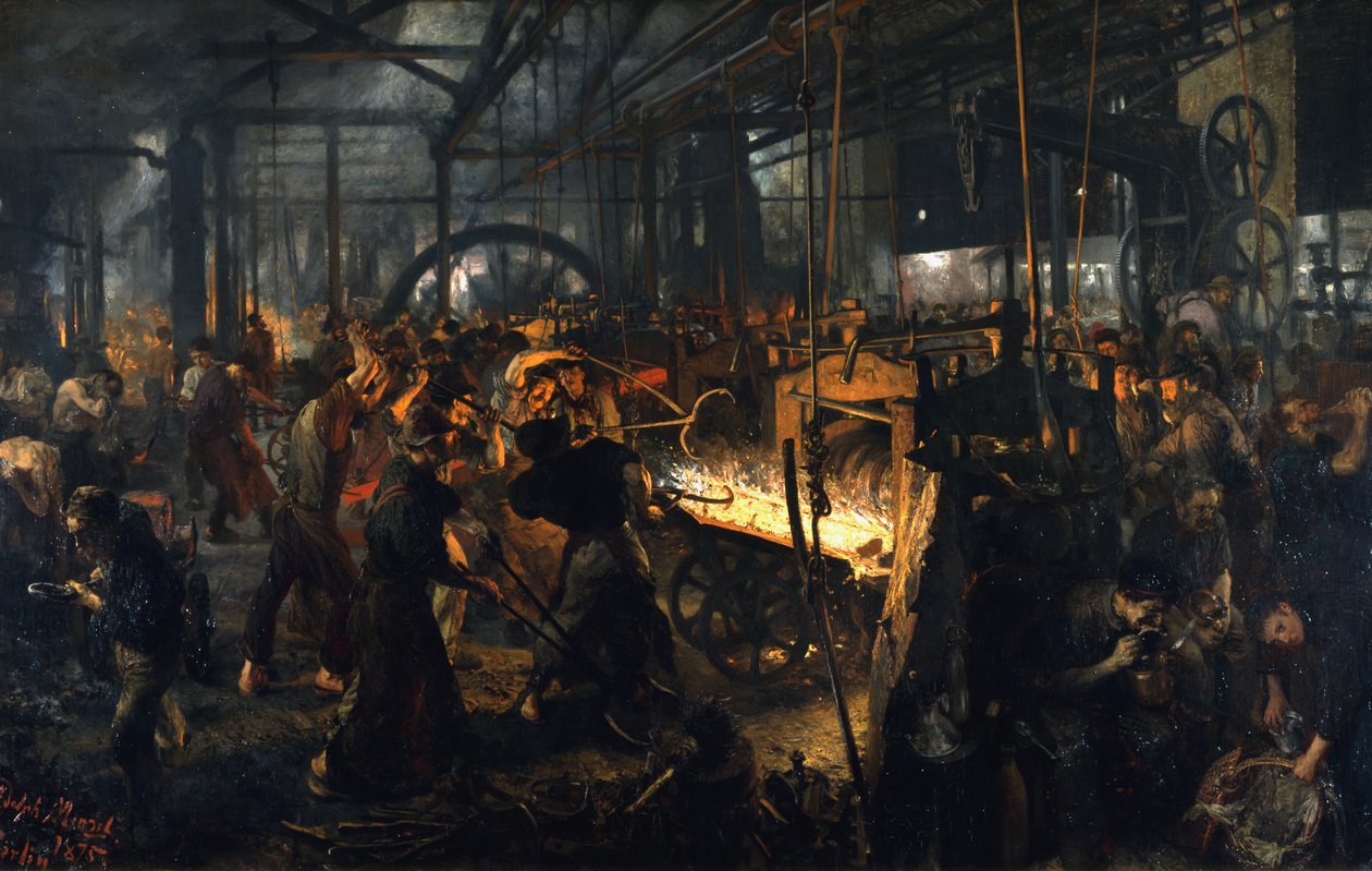 Jernvalseverk (Moderne kykloper) av Adolph Menzel