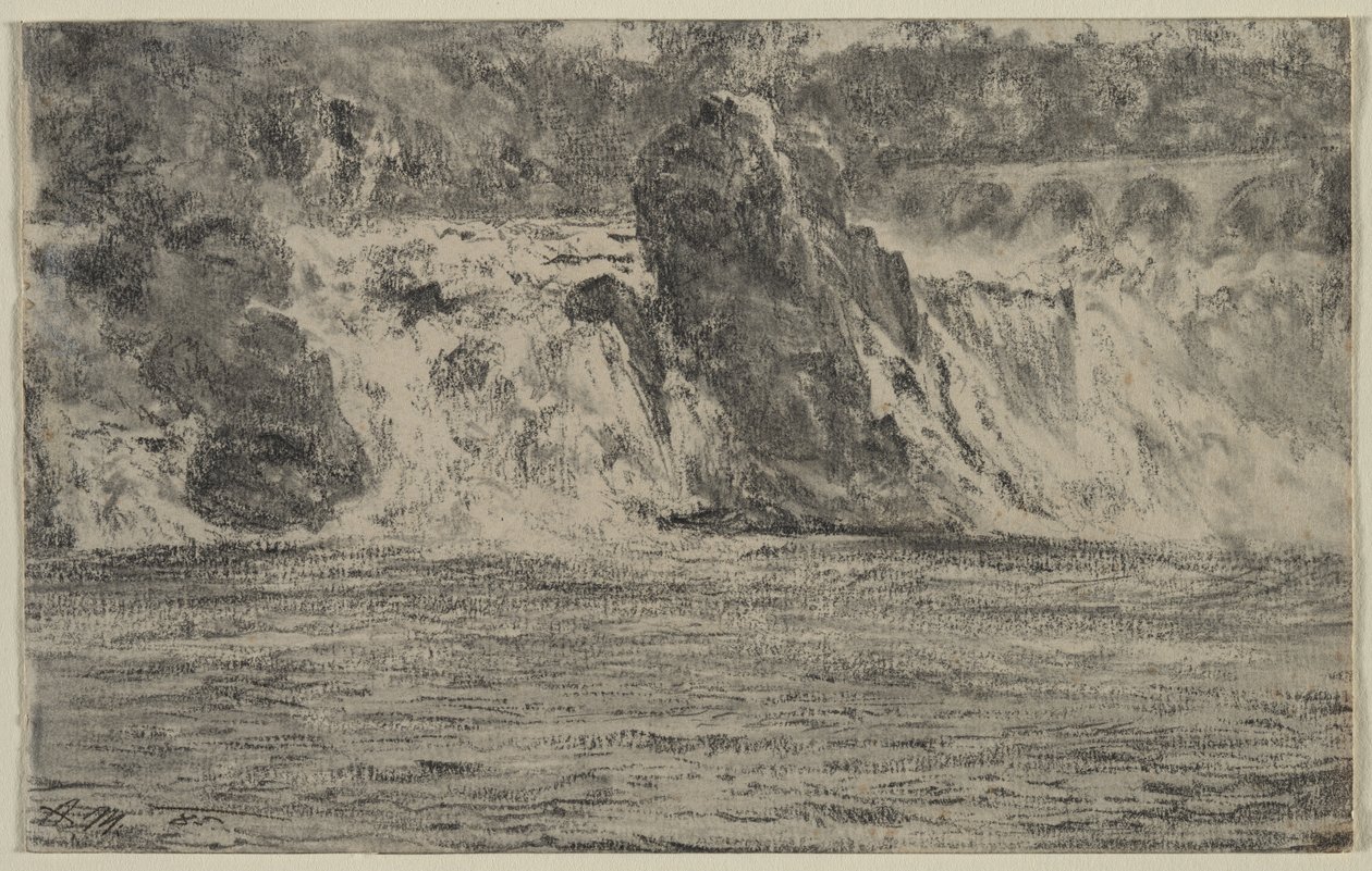 Falls of the Rhine ved Schaffhausen Rhine Falls fra Schaffhausen, 1885. av Adolph Menzel