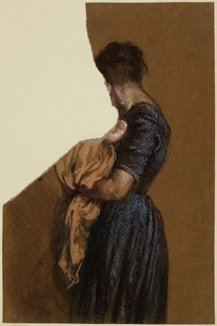 Kvinne med et lite barn i armene av Adolph Menzel