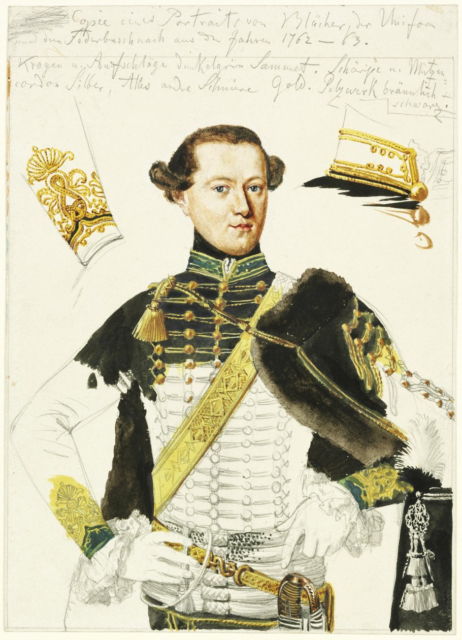 Gebhard Leberecht von Blücher. Skisse etter et maleri av Adolph Menzel