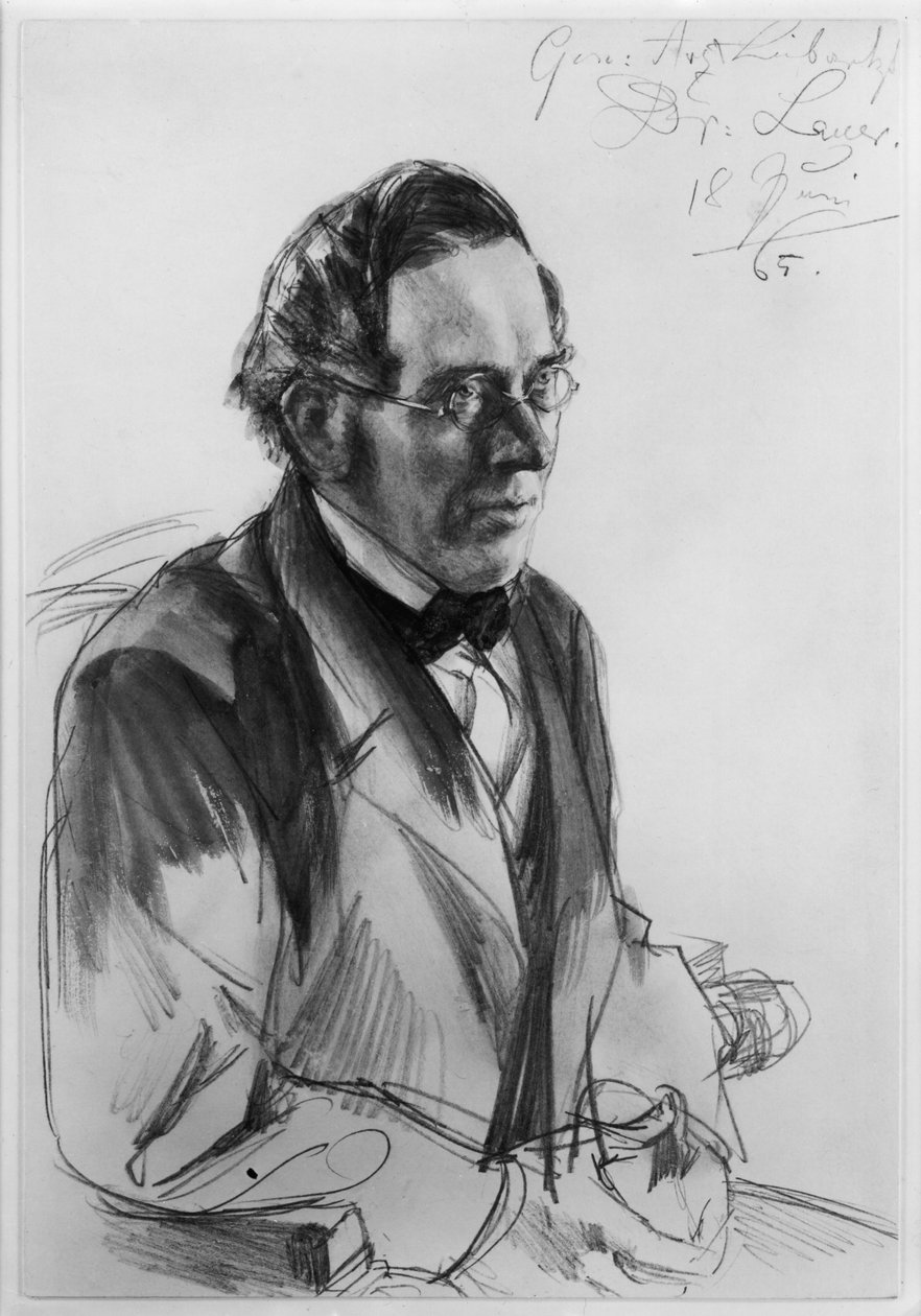 General- og livlege dr. Gustav Lauer. Studie til maleriet «Kroningen av Wilhelm I i Königsberg» av Adolph Menzel