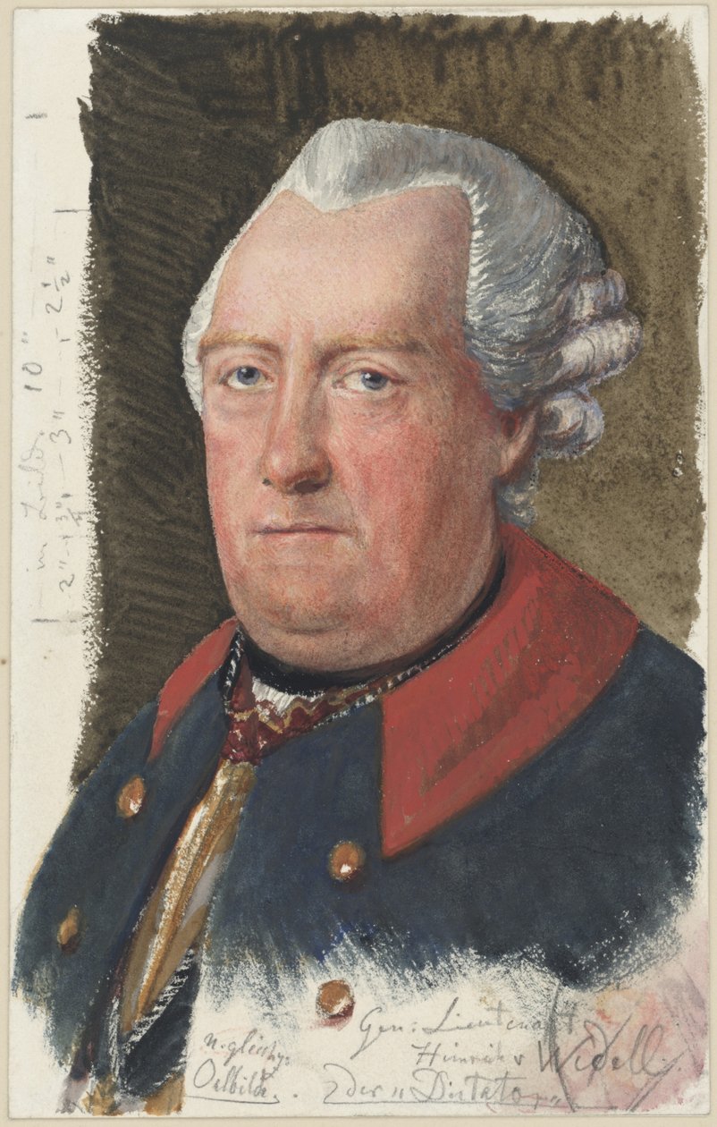 Generalløytnant Heinrich von Wedell av Adolph Menzel