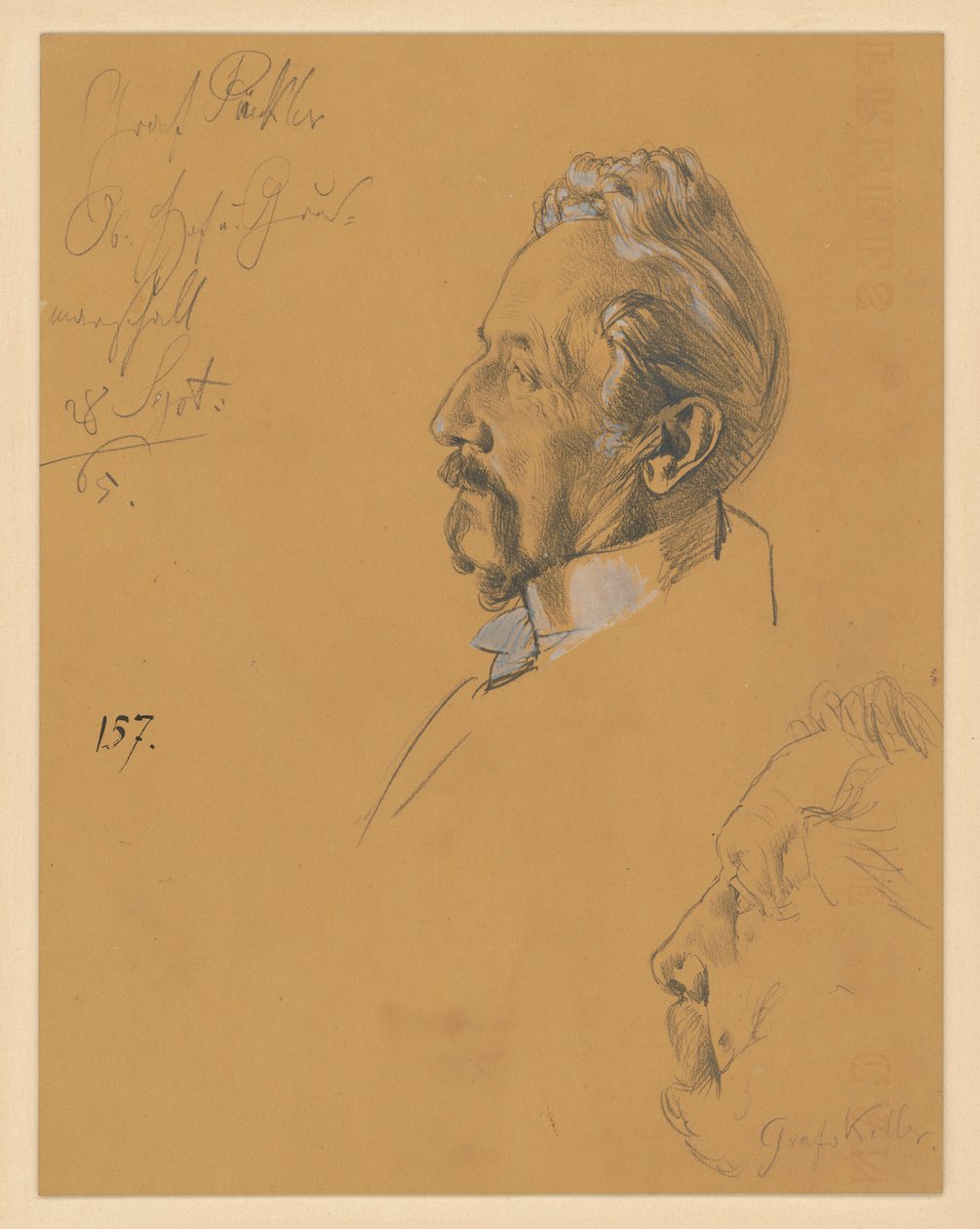 Grev H. Pückler og grev A. von Keller. Studie til maleriet «Kroningen av Wilhelm I i Königsberg» av Adolph Menzel