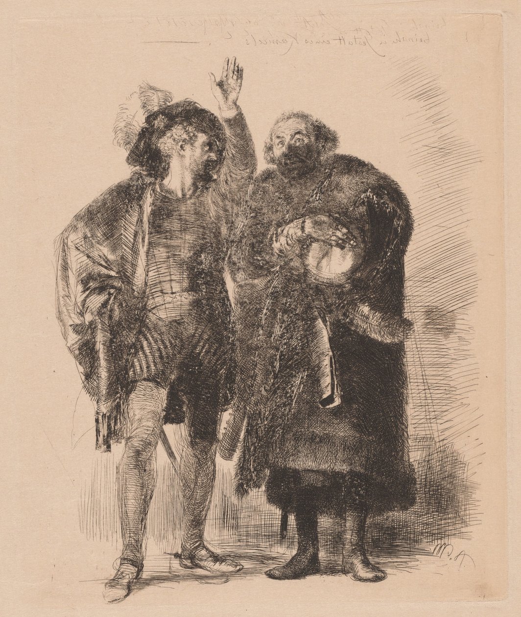 Hamlet og Polonius av Adolph Menzel